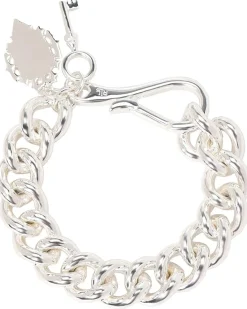 7 1/2" Large Curb Chain w/Medallion & Key Charms