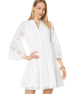 3/4 Sleeve Hazelanne Eyelet Dress