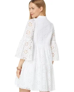 3/4 Sleeve Hazelanne Eyelet Dress