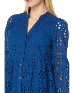 3/4 Sleeve Hazelanne Eyelet Dress