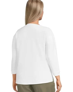 3/4 Sleeve Hi-Lo Tunic with Side Slits