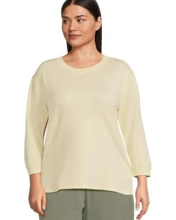 3/4 Sleeve Hi-Lo Tunic with Side Slits