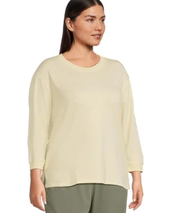 3/4 Sleeve Hi-Lo Tunic with Side Slits