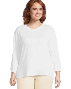 3/4 Sleeve Hi-Lo Tunic with Side Slits