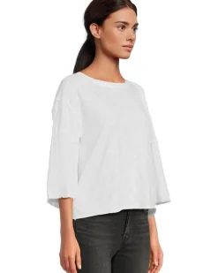 3/4 Sleeve Mix Media Tee