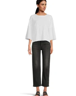 3/4 Sleeve Mix Media Tee