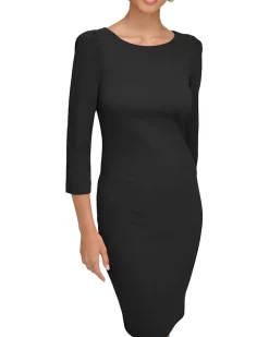 3/4 Sleeve Round Neck Sheath