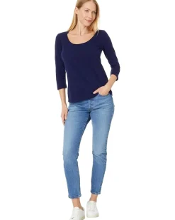 3/4 Sleeve Scoopneck Tee