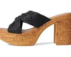 Adorned Raffia Slide Sandal