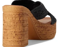 Adorned Raffia Slide Sandal