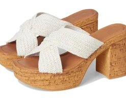Adorned Raffia Slide Sandal