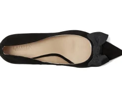 Adrienne Bow-Trim Suede Pumps