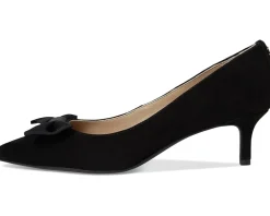 Adrienne Bow-Trim Suede Pumps