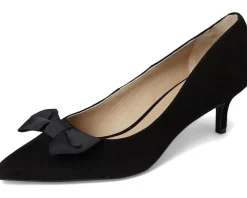 Adrienne Bow-Trim Suede Pumps