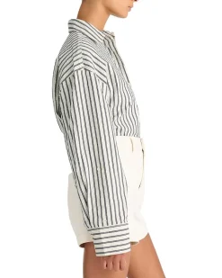 Alice Shirt Curved Yoke - Seersucker