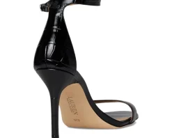 Allie Crocodile-Embossed Leather Sandals