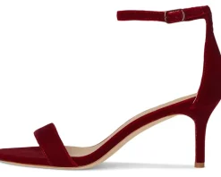 Allie Mid-Heel Velvet Sandals