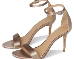 Allie Pave-Buckle Satin Sandals