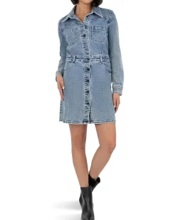 Arlington - Button Front Dress w/ A-Line Skirt & Waistband