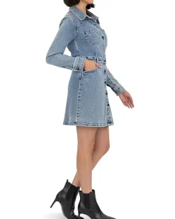 Arlington - Button Front Dress w/ A-Line Skirt & Waistband