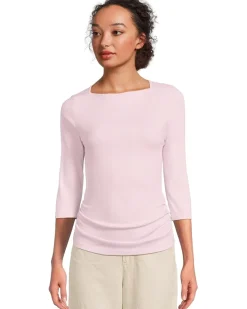 Asha 3/4 Sleeve Straight Neck Top