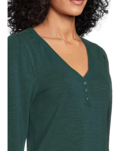 Ashby Isles Placket Puff Sleeve Top