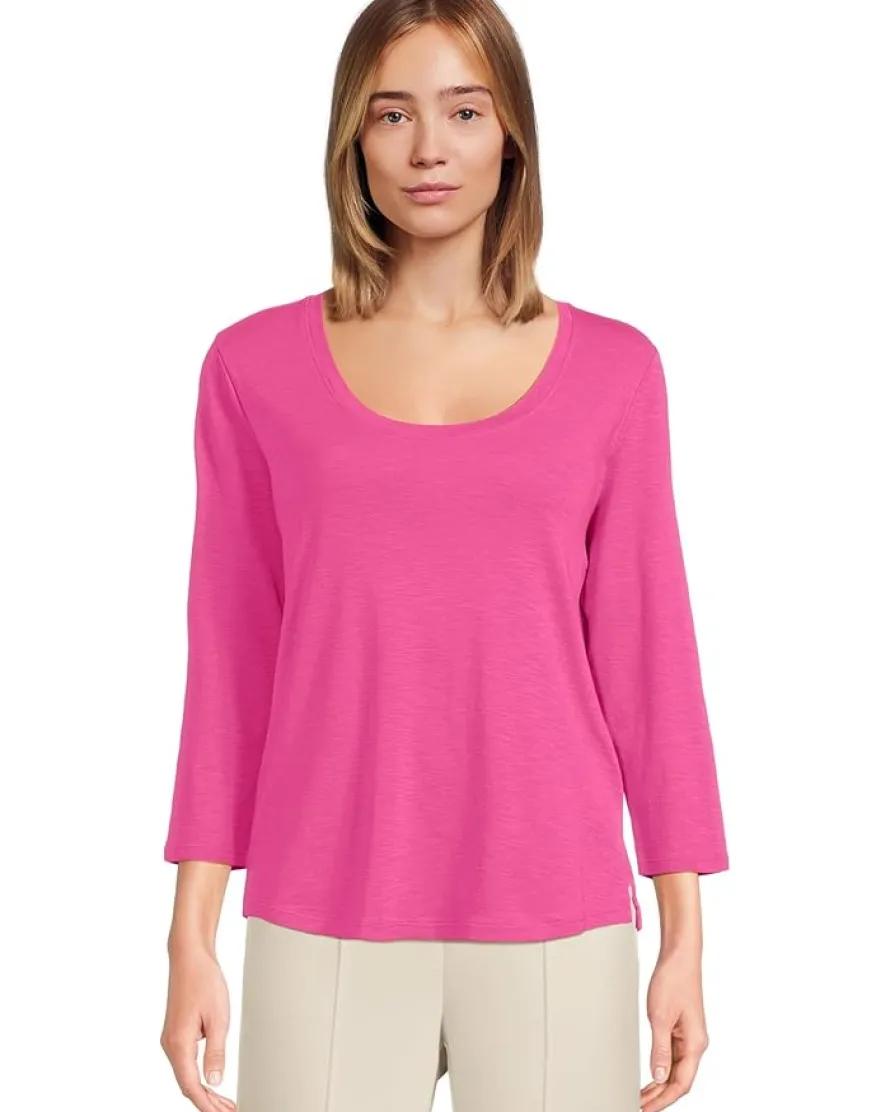 Ashby Isles Rib 3/4 Sleeve Scoop