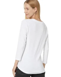 Ashby Isles Rib 3/4 Sleeve Scoop