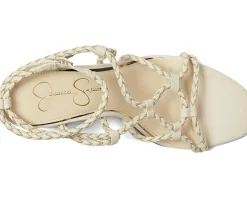 Azimma Braided Block Heel Sandals