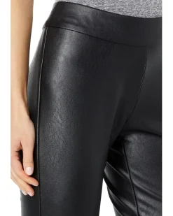 Back Slit Pleather Pants
