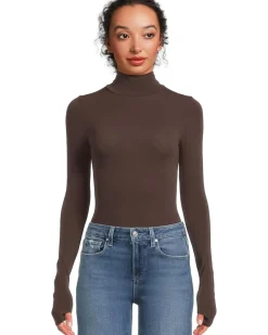 Ballet Body Turtleneck Bodysuit With Thumbholes