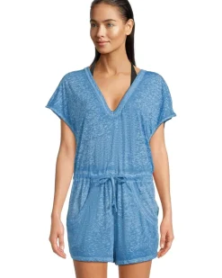 Beach Date V Neck Romper Cover-Up