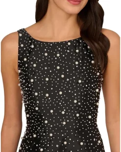 Bead Taffeta Midi Dress