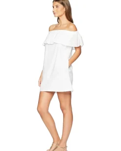 Belle-Air Off the Shoulder Ruffle Dress Cover-Up