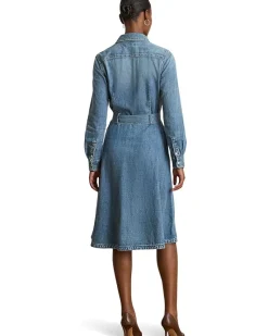 Belted Denim Shirtdress
