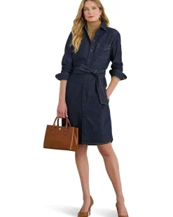 Belted Denim Shirtdress