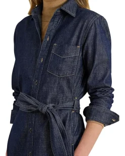 Belted Denim Shirtdress