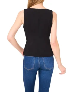 Boat Neck Waistcoat Top