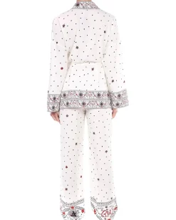 Bon Voyage Boarder Print Kimono