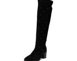 Borah Studded Knee High Boots