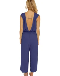 Breezy Basics Wrap Front Jumpsuit Cover-Up