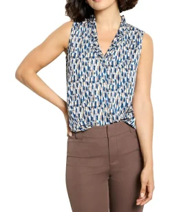 Brushstrokes Ruffled Around Top