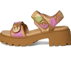 Brynn Platform Quilted Patchwork Leather Sandals