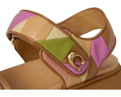 Brynn Platform Quilted Patchwork Leather Sandals