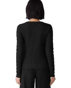 Bubble Jacquard Round Neck Top