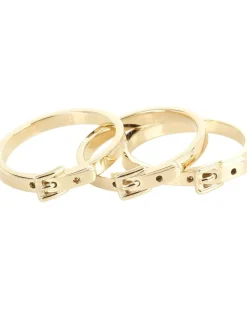 Buckle Set of 3 Skinny Rings