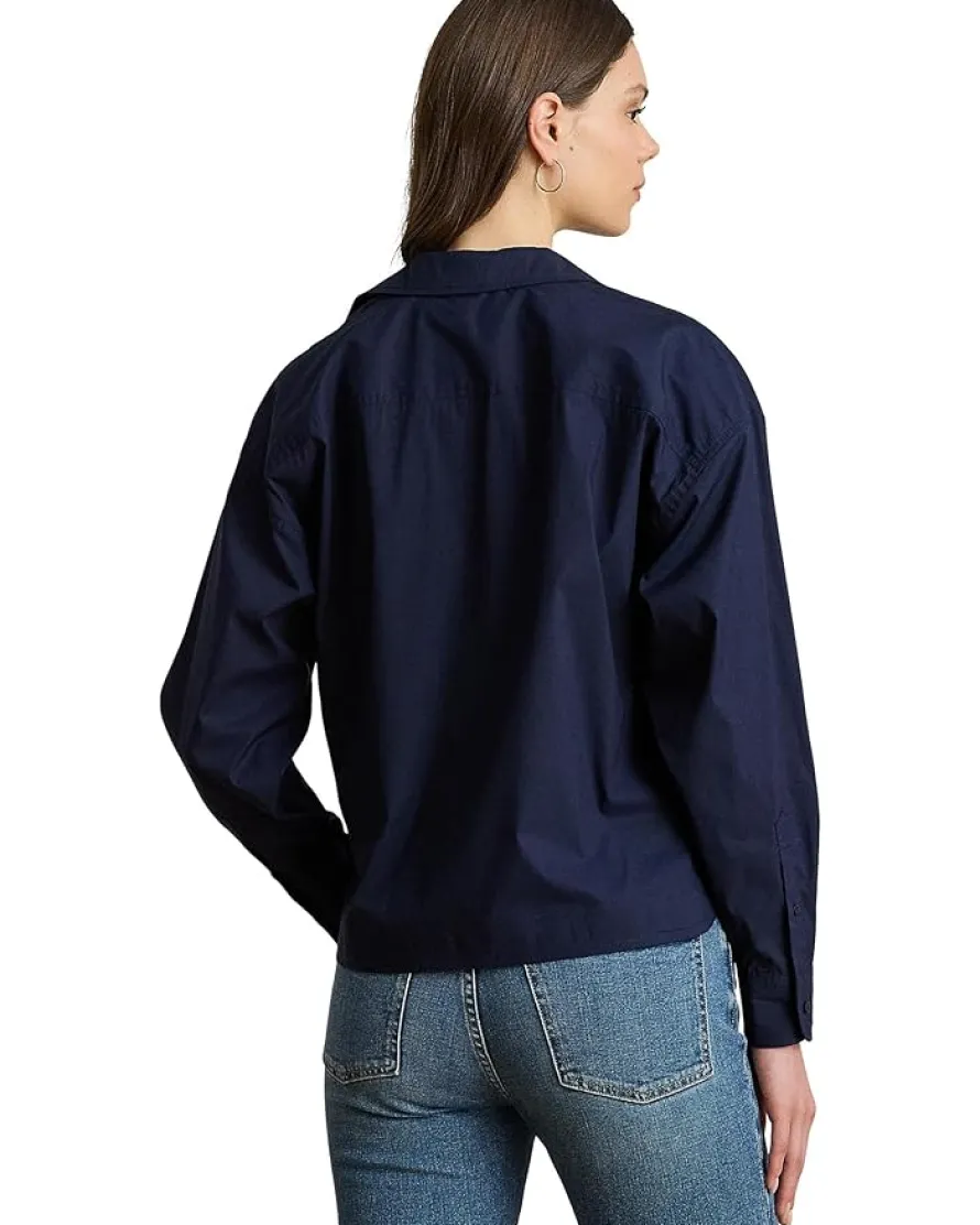 Buckle-Trim Cotton-Blend Shirt