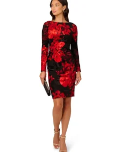 Burnout Velvet Sheath Dress