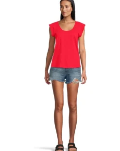 Cap Sleeve Scoop Neck Tee