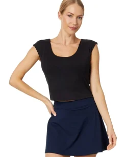 Cap Sleeve Tee with Shelf Bra